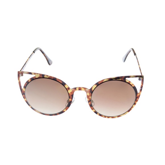 Accessories - Tortoiseshell metal cat framed sunglasses NEW!